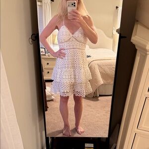 Elegant White Lace Dress